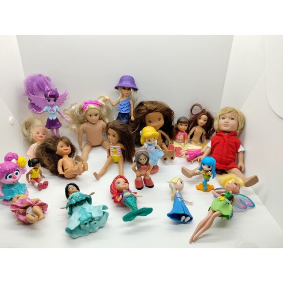 Lot of 21 Small Dolls - Disney, Various Brands - Jasmine Ariel Elsa - Hasbro - Picture 1 of 6
